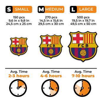FC Barcelona drevené puzzle Crest 270 pcs