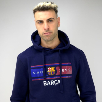 FC Barcelona pánska mikina s kapucňou Return navy