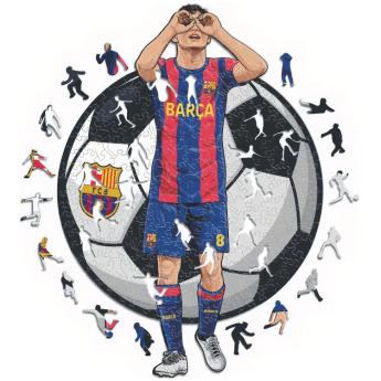 FC Barcelona drevené puzzle Pedri 500 pcs