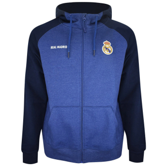 Real Madrid pánska mikina s kapucňou Zip azul