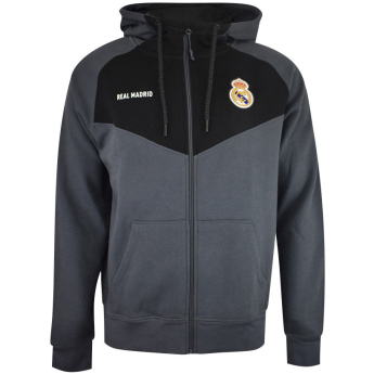 Real Madrid detská mikina s kapucňou Zip gris