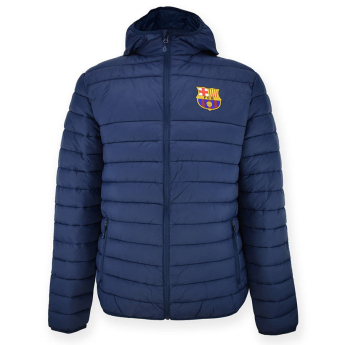 FC Barcelona detská zimná bunda s kapucňou Padded navy