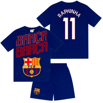 FC Barcelona detské pyžamo Short Raphinha
