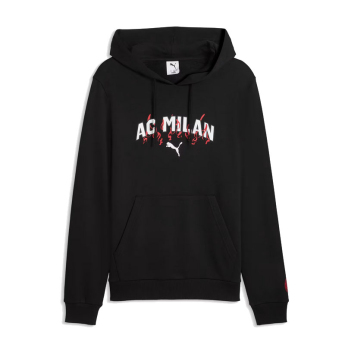 AC Milano pánska mikina s kapucňou Culture black