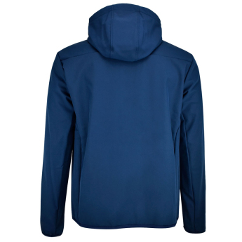 FC Barcelona pánska bunda s kapucňou Softshell navy light