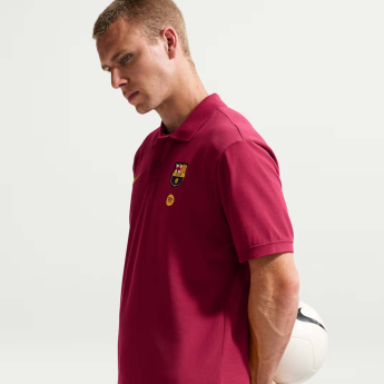 FC Barcelona polokošeľa Club Crest red