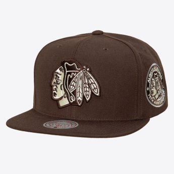 Chicago Blackhawks zimná čiapka NHL Brown and Cream Snapback