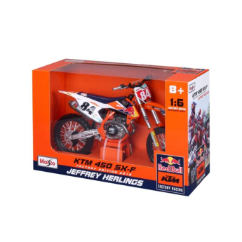 Modely áut a motoriek model 1/6 Red Bull KTM 450 SX-F Jeffrey Herlings nr.84