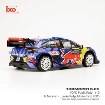 Modely áut a motoriek model 1/18 Ford Puma WRC Rally Monte Carlo 2025 G. Munster