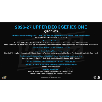 NHL produkty hokejové karty NHL 2026-27 Series 1 Hockey Blaster Box