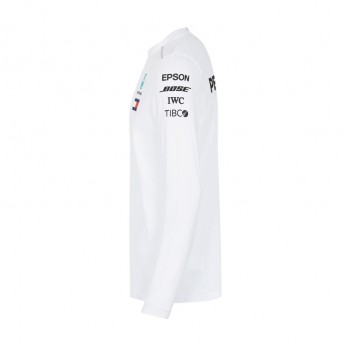 Mercedes AMG Petronas pánske tričko s dlhým rukávom Longsleeve white F1 Team 2018