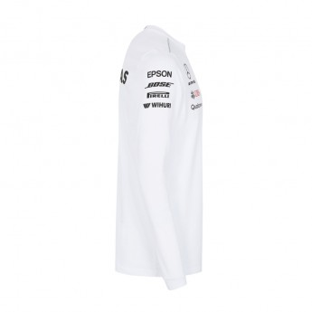 Mercedes AMG Petronas pánske tričko s dlhým rukávom Longsleeve white F1 Team 2018