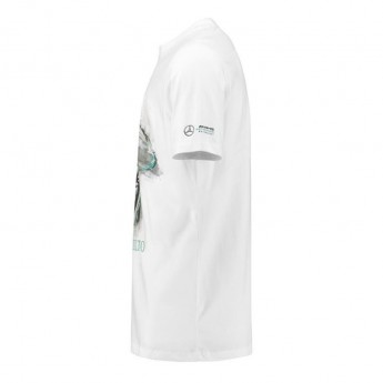 Mercedes AMG Petronas pánske tričko Lewis Hamilton Helmet white F1 Team 2018