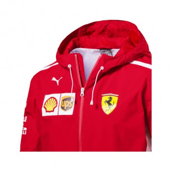 Ferrari pánska bunda s kapucňou Rain red F1 Team 2018