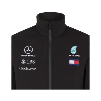Mercedes AMG Petronas pánska bunda black Softshell F1 Team 2018