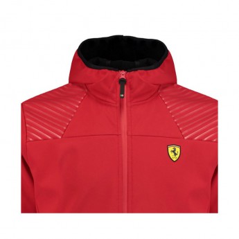 Ferrari pánska bunda s kapucňou softshell SF red F1 Team 2018