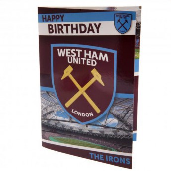 West Ham United narodeninové želanie Musical Birthday Card