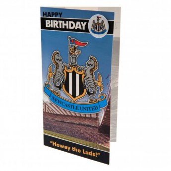 Newcastle United narodeninové želanie Birthday Card & Badge