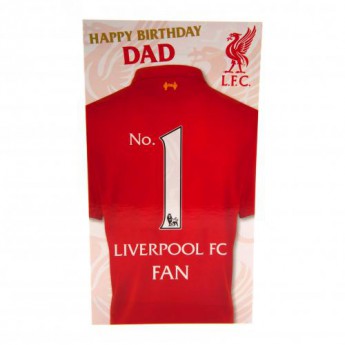 FC Liverpool narodeninové želanie Birthday Card Dad
