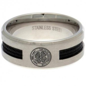 FC Celtic prsteň Black Inlay Medium