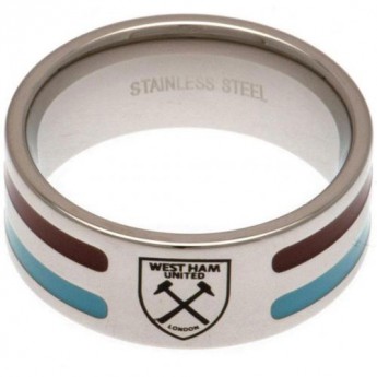 West Ham United prsteň Colour Stripe Ring Large