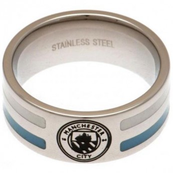 Manchester City prsteň Colour Stripe Ring Large