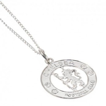 FC Chelsea retiazka na krk s príveskom Sterling Silver Pendant & Chain CR