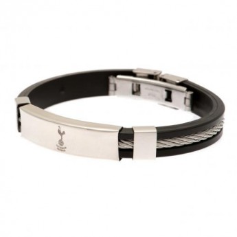 Tottenham silikónový náramok Silver Inlay Silicone Bracelet