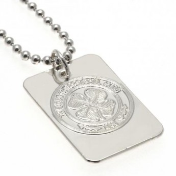 FC Celtic retiazka na krk s psou známkou Silver Plated Dog Tag & Chain