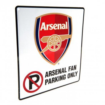 FC Arsenal kovová značka No Parking Sign