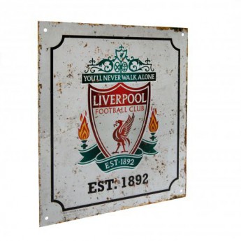 FC Liverpool ceduľa na stenu Retro Logo Sign