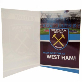 West Ham United narodeninové želanie Musical Birthday Card