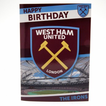 West Ham United narodeninové želanie Musical Birthday Card