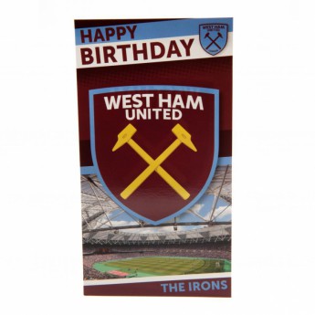 West Ham United narodeninové želanie Birthday Card