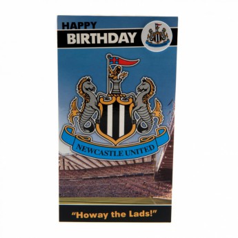 Newcastle United narodeninové želanie Birthday Card & Badge