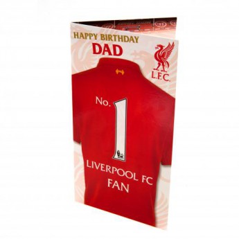 FC Liverpool narodeninové želanie Birthday Card Dad