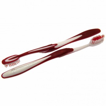 West Ham United dva zubné kefky Twin Pack Toothbrush Adults