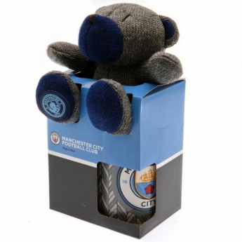 Manchester City set hrnček a plyšový medveď Mug and Bear Set