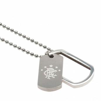 FC Rangers retiazka na krk s psou známkou Framed Dog Tag & Chain