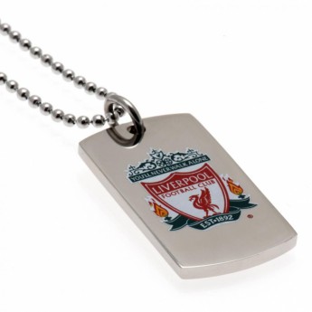 FC Liverpool retiazka na krk s psou známkou Colour Crest Dog Tag & Chain