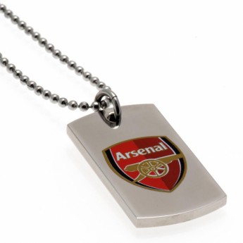 FC Arsenal retiazka na krk s psou známkou Colour Crest Dog Tag & Chain