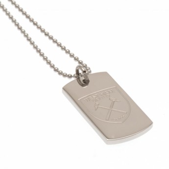 West Ham United retiazka na krk s psou známkou Engraved Dog Tag & Chain
