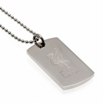 FC Liverpool retiazka na krk s psou známkou Engraved Dog Tag & Chain LB