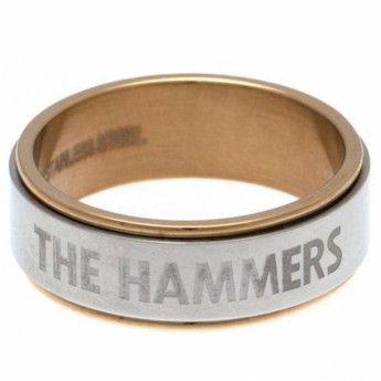 West Ham United prsteň Bi Colour Spinner Ring XX-Large CT