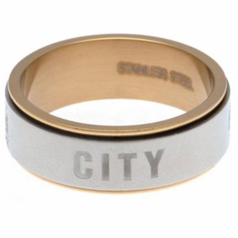 Manchester City prsteň Bi Colour Spinner Ring Large EC