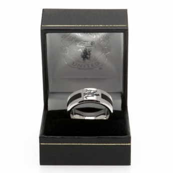 Manchester United prsteň Black Inlay Small