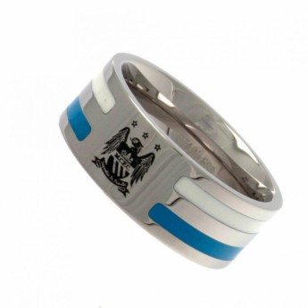 Manchester City prsteň Colour Stripe Ring Medium EC
