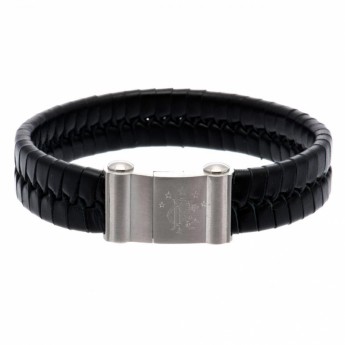 FC Rangers kožený náramok Single Plait Leather Bracelet