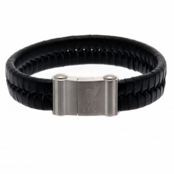 FC Liverpool kožený náramok Single Plait Leather Bracelet