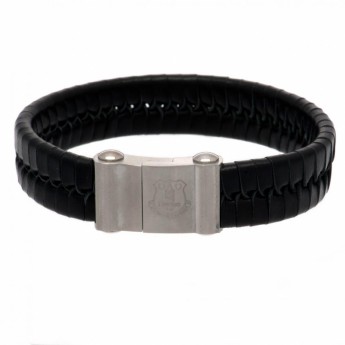 FC Everton kožený náramok Single Plait Leather Bracelet